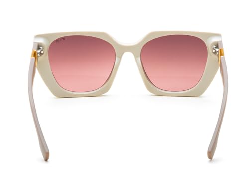 IRUS Women Square sunglasses | 100% UV protection | Small Size | Brown Gradient Polycarbonate lens