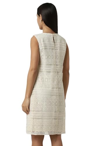 Van Heusen Women's Cotton Modern Knee-Length Dress (VWDRERGF446201_White