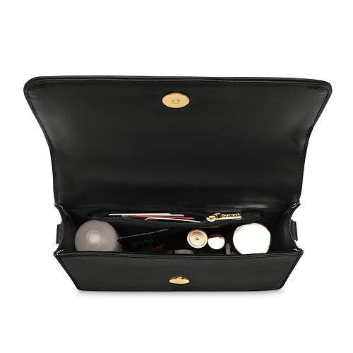 Fastrack Quilted Brunch Sling Bag for Women, Girls and Ladies | Ladies Purse Handbag | Made of Faux Leather Black