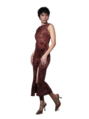 ONLY Women's Regular Fit Maroon Dress