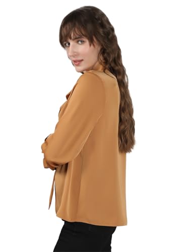 VERO MODA Women's Regular Fit Brown Top