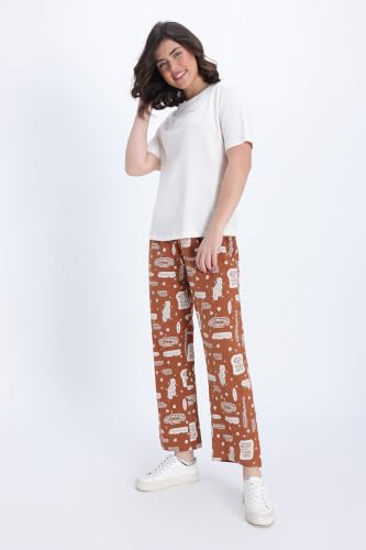 Zivame Harry Potter Knit Cotton Loungewear Set - Caremal CAF, L