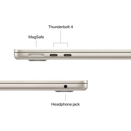 Apple 2026 MacBook Air 13″ laptop with M5 chip: AI and Apple Intelligence, 34.46 cm (13.6″) Liquid Retina Display, 16GB Unified Memory, 512GB SSD Storage, 12MP Center Stage Camera, Touch ID; Starlight