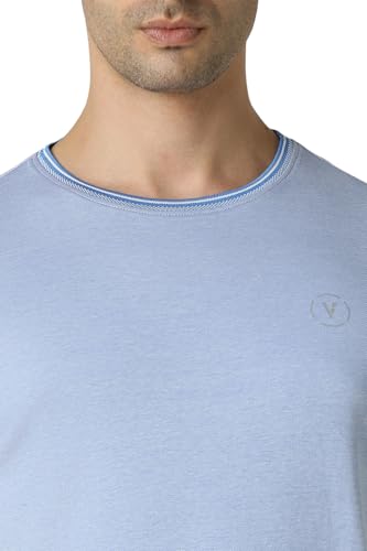 Van Heusen Men's Slim Fit T-Shirt (VFKCAATFI22919_Blue