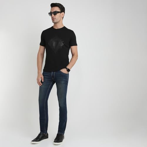 Raymond Men Contemporary Fit Houndstooth Pattern Poly Wool Blend Notch Collar Full Sleeve Formal Blazer (Size:100)-RMJX02691-O6 Brown