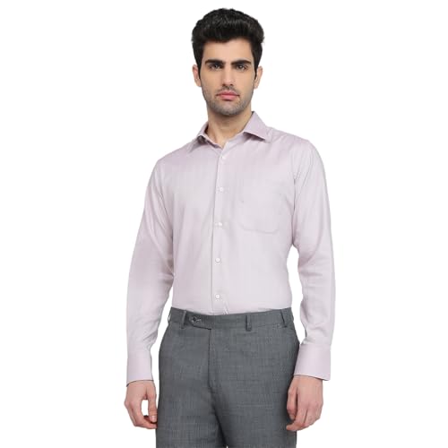 Raymond Fawn Solid Chambray Pattern Men Long Sleeve Casual Shirt