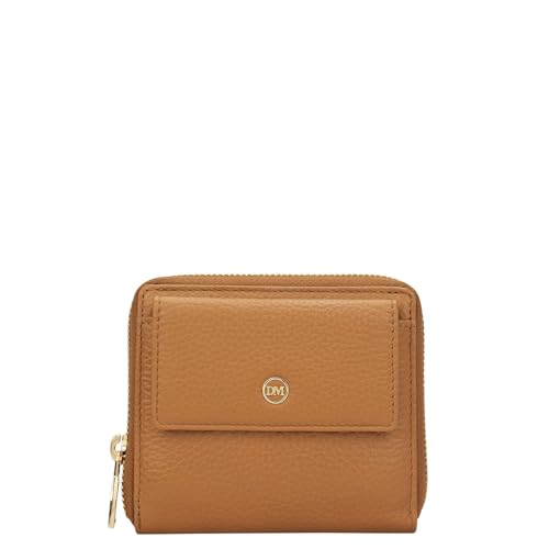 Da Milano Premium Leather Wallet for Women | Multi Compartment Travel Wallet - Caramel Brown