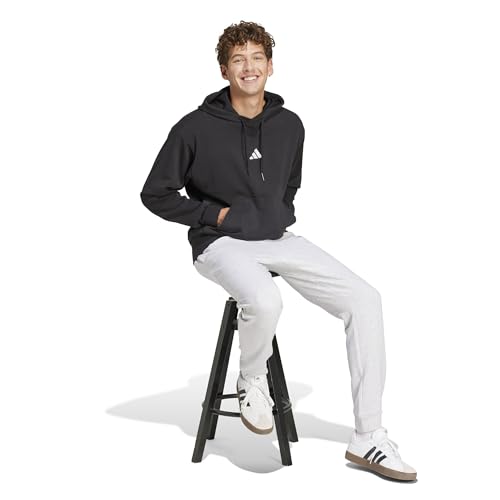 adidas Men M Feelcozy Hd Cotton Printed Casual Sweatshirts Black/White - M