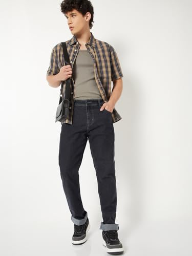 Max Men Washed Regular Fit Jeans (Black_30)