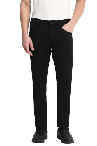 Allen Solly Men Black Slim Fit Dark Wash Jeans