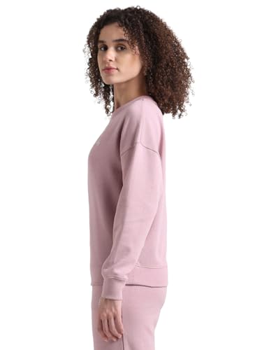 ONLY Women's Cotton Blend Round Neck Sweater (15334937-Dawn Pink_Dawn