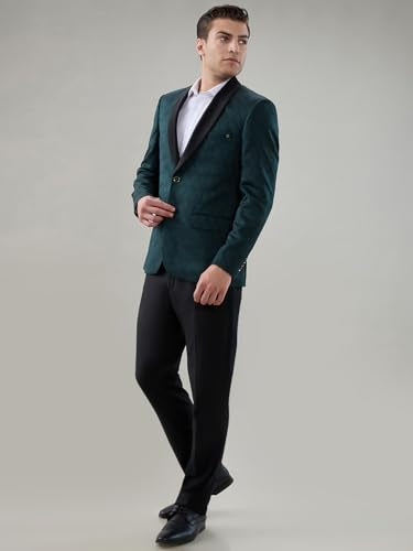 Raymond Green Jacquard Pattern Men Suit