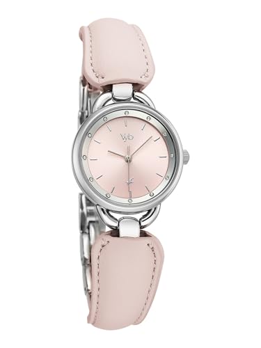 Fastrack Vyb Muse with Quartz Analog Pink Dial Steel PU Leather & Alloy Strap Watch for Girls - FV60114SD01W