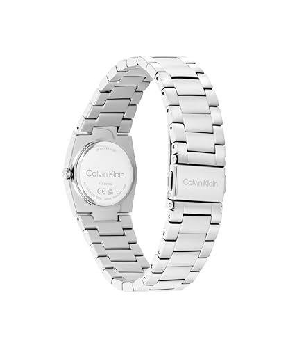 Calvin Klein Ck Unite Qtz Basic Slim Silver Tonneau Dial Women's Watch- 25100126