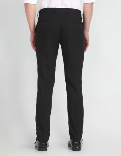 Arrow Mid Rise Patterned Trousers Black