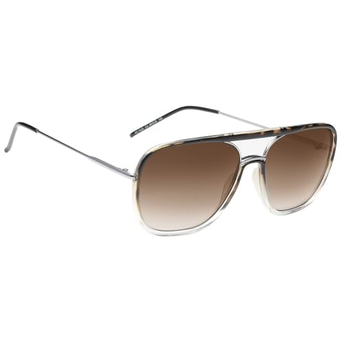 French Connection|Brown Full Frame Square Sunglasses|100% UV Protected (Uv 400) Brown Gradient Lens|Men's|Large|FC 7623 C3 58 S