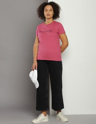 Tommy Hilfiger Womens Pink Color T-Shirt (S)