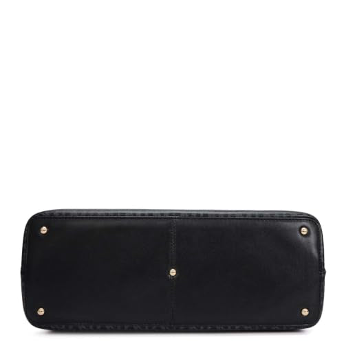 Da Milano Leather Shoulder Bag for Women - Beige & Black (LB-02225)