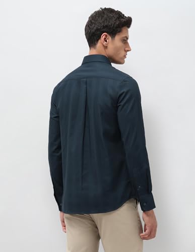 U.S.Polo Association Men's Tailored Fit Dobby Shirt (USSHTP1334_Teal_44)