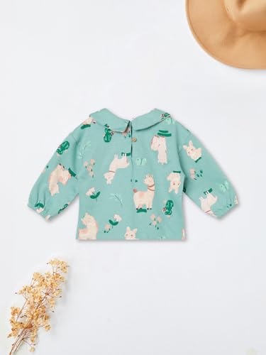 Max Girls Printed Shorts Set (Green_18-24 M)