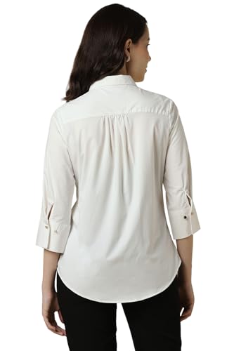 Allen Solly Women's Regular Fit Shirt (AHS4ERGFN98910_White_2XL