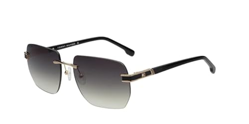 Tommy Hilfiger Men's Gold-Brown Square Rimless Sunglasses