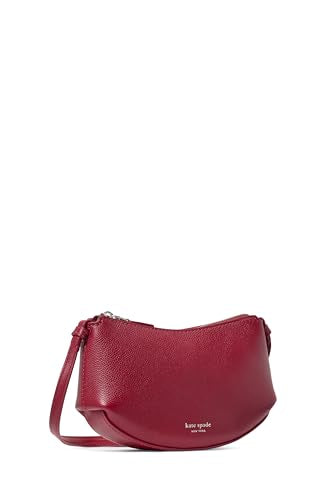 kate spade new york Loop Pebbled Leather Crossbody, Red Jam, One Size, Handbag
