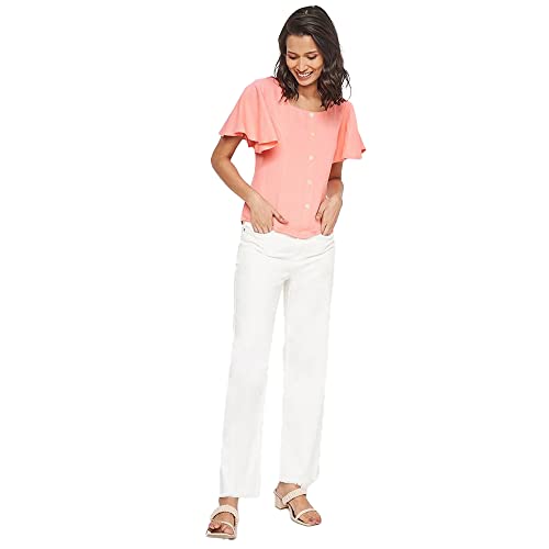 AND Women's Regular Shirt (SS22AG035TLV_Pink 10)