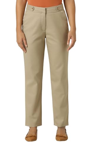 Van Heusen Women's Regular Casual Pants (VWTFFRGF723046_Khaki