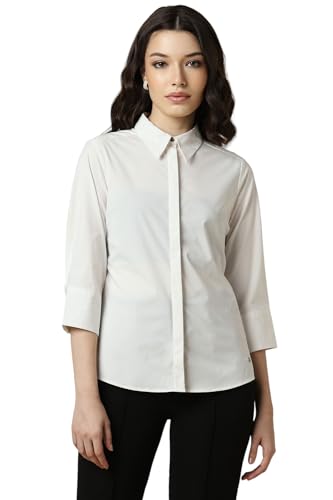 Allen Solly Women's Regular Fit Shirt (AHS4ERGFN98910_White_2XL