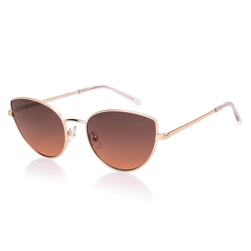 John Jacobs | Gold Pink Cat Eye UV Protected Sunglasses | For Women | Size - Large | JJ S13867 - Pack of 1