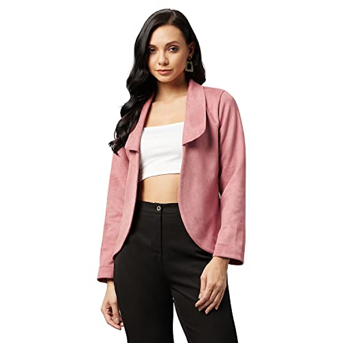 Marie Claire Women's Casual Suede Shrug Sweater (MC2315_Peach_L)