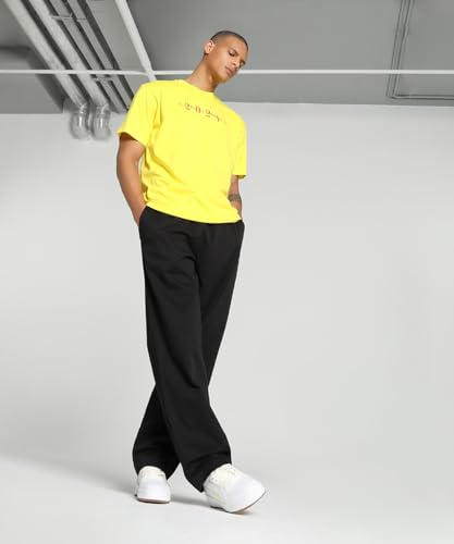 Puma Unisex-Adult Love Marathon Graphic Tee, Court Yellow, M (62440734)