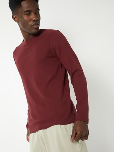 Max Men Textured Lounge T-Shirt(Red_XXL)