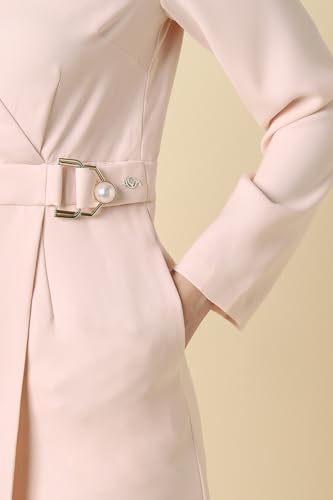 Women Pink Solid Formal Dress