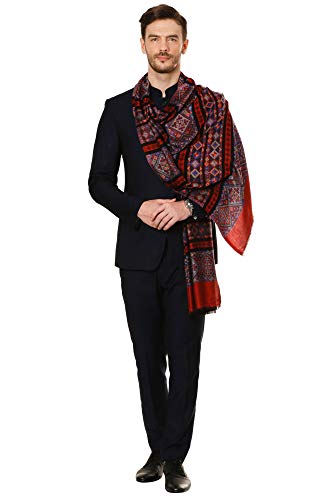 Pashtush Men's Stole (207359_Maroon_Free Size)