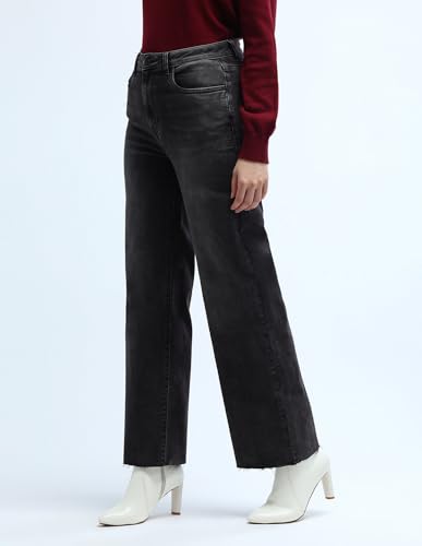 U.S. POLO ASSN. Women's Loose Jeans (UWAW24JEN236 Dark Grey