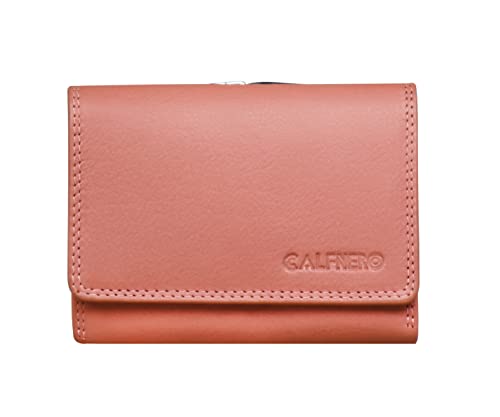 Calfnero Genuine Leather Women's Wallet-Women's Purse (Rose)