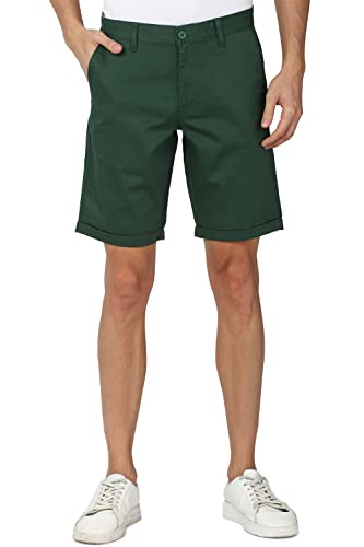 Van Heusen Men's Chino Shorts (VSSRWRGPF01155_Green_S)