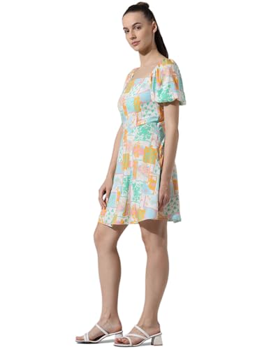 ONLY Women's Viscose A-Line Mini Dress (15339926-Cloud Dancer_Cloud