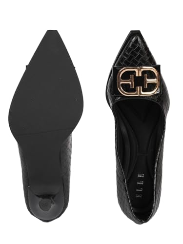 ELLE Women Fashion Pump,Black,UK-4