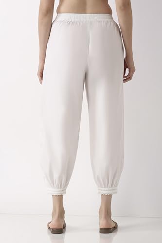 Biba Women White Cotton Salwar_S