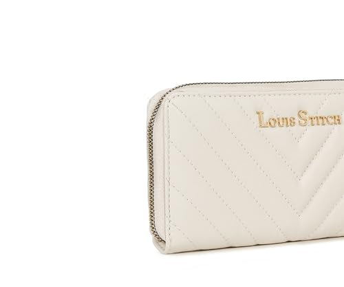 LOUIS STITCH Stylish Beige Zipper Purse for Women | Multi Pocket Ladies Clutch Hand Purse (LS-LDB-WL110-CLSTCUBG)