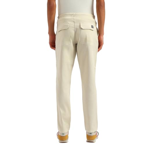 United Colors of Benetton Solid Straight Fit Trousers (Size: 30)-25P4CTWB1061I901 Off White