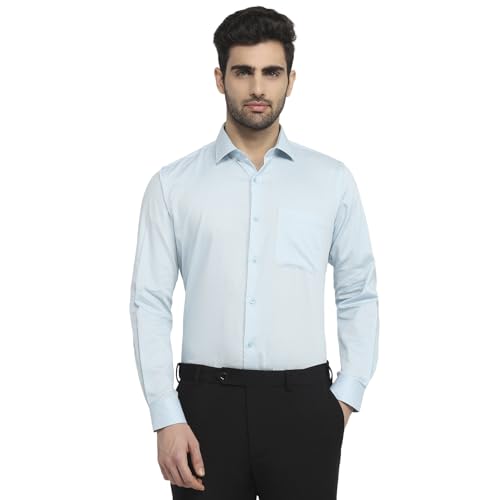 Raymond Men Regular Fit Print Pattern Pure Cotton Semicutaway Collar Full Sleeve Tail Bottom Hem Ceremonial Shirt