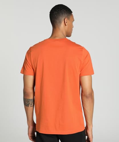 Puma Men's Graphic Print Slim Fit T-Shirt (679411_Chili Powder