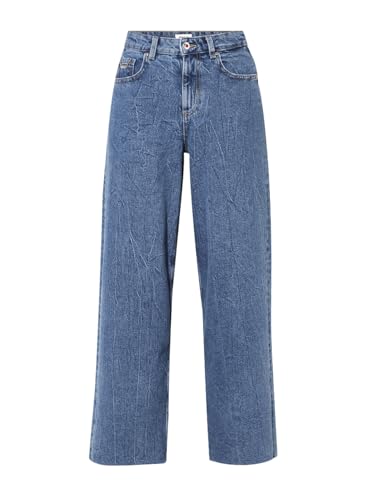 ONLY Women's Solid Straight Fit High-Rise Blue Jeans