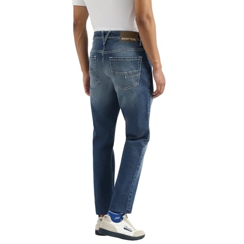 UNITED COLORS OF BENETTON Washed Skinny Jeans (Size: 30)-25P4MBOO1101I901 Blue