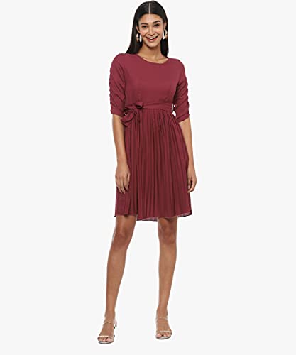 Campus Sutra Maroon Dress