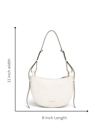 GABAYA Selene Vegan Leather Shoulder Bag for Women | Crescent Shape Minimalist Handbag | Adjustable Strap Lightweight Everyday Purse